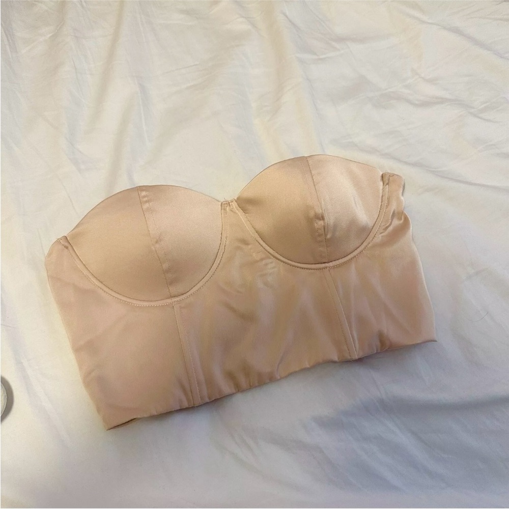 Nastygal Light Pink Padded Strapless Bustier